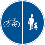 Vägmärke, gång- och cykelbana