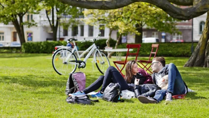 Cyklister i Stadsparken i Helsingborg. (foto: Anna Olsson)