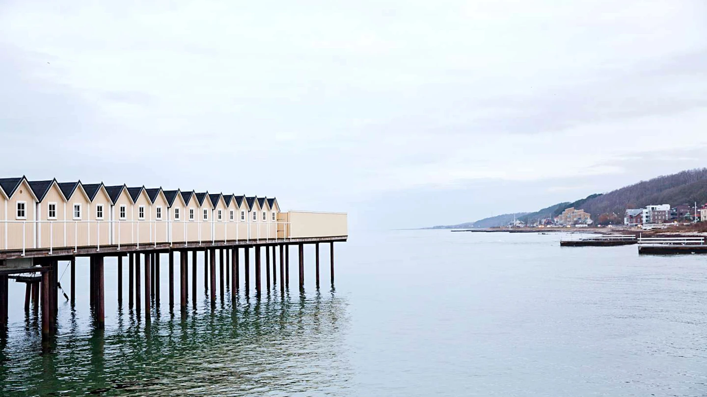 Pålsjöbaden, kallbadhus med bastu.