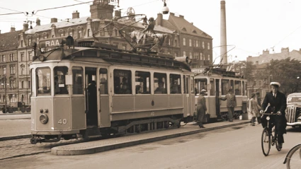 En av Helsingborgs spårvagnar 1939 (foto: Lindberg Foto, Helsingborgs museisamling)