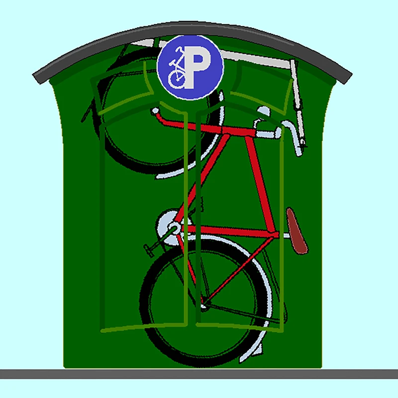 Cykelgarage (illustration: Pendula)