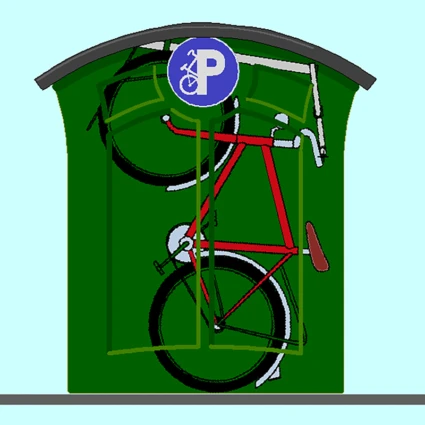 Cykelgarage (illustration: Pendula)