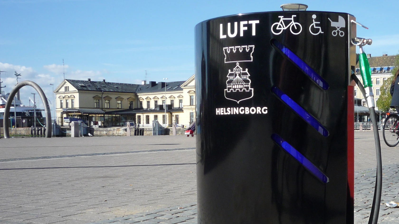 Cykelpump vid Knutpunkten i Helsingborg. (foto: Kristoffer Persson)