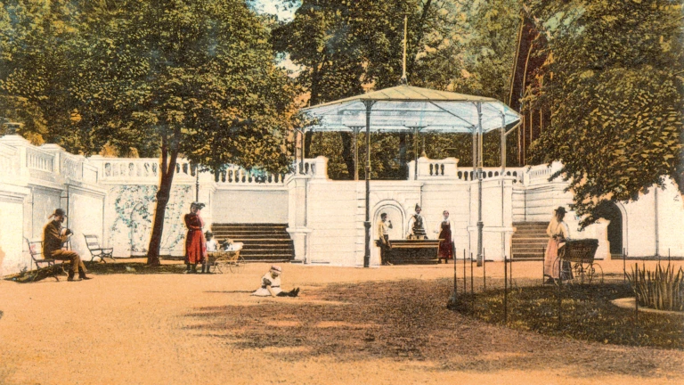 Vykortsmotiv av Sofiakällan kring år 1900. (foto: Helsingborgs museums samling)
