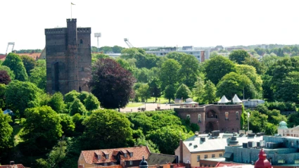 Medeltidsborgen Kärnan i Slottshagen i Helsingborg (foto: David Lundin)