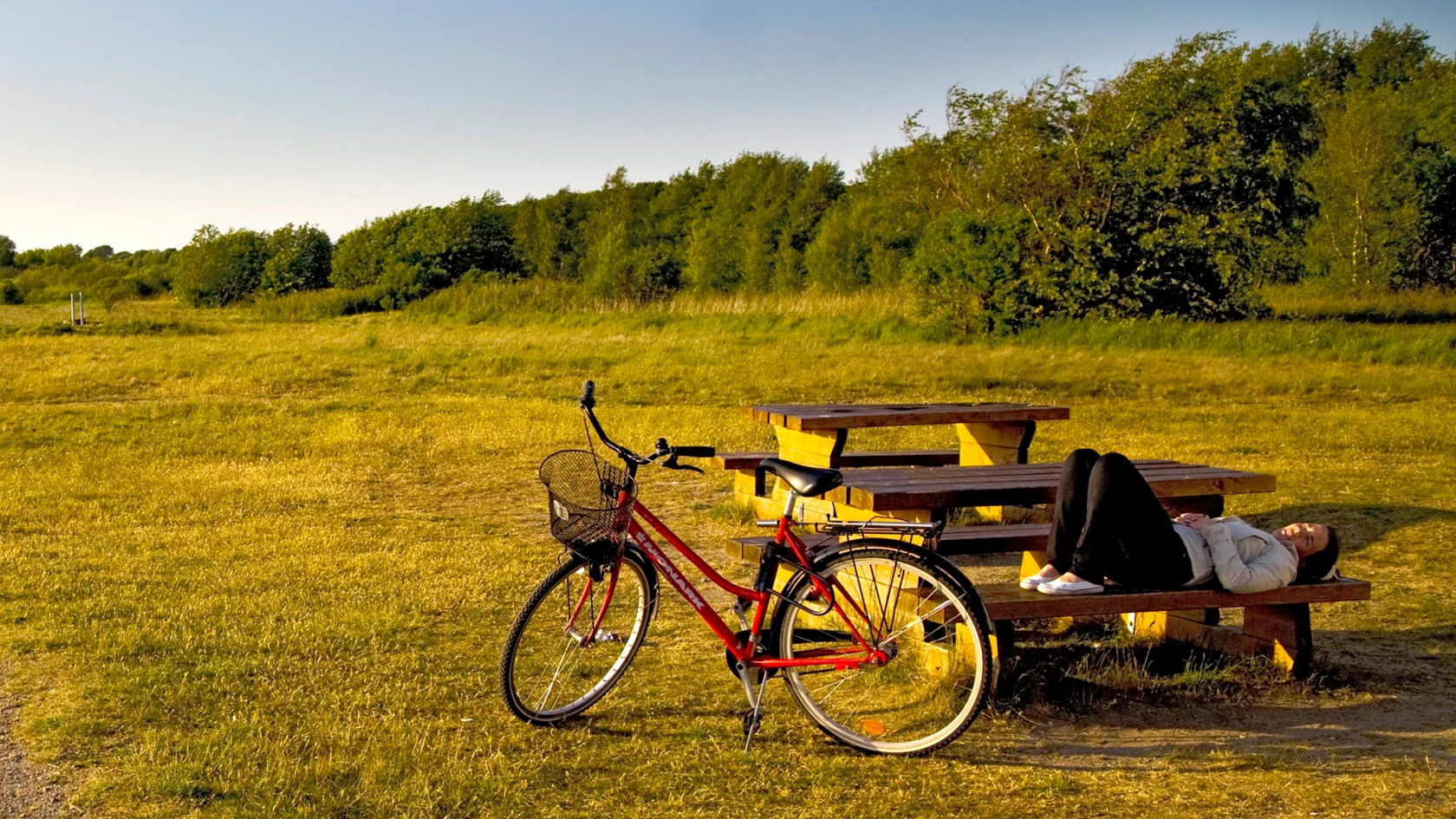 Cyklist på Örby ängar i Helsingborg. (foto: Rickard Svensson)