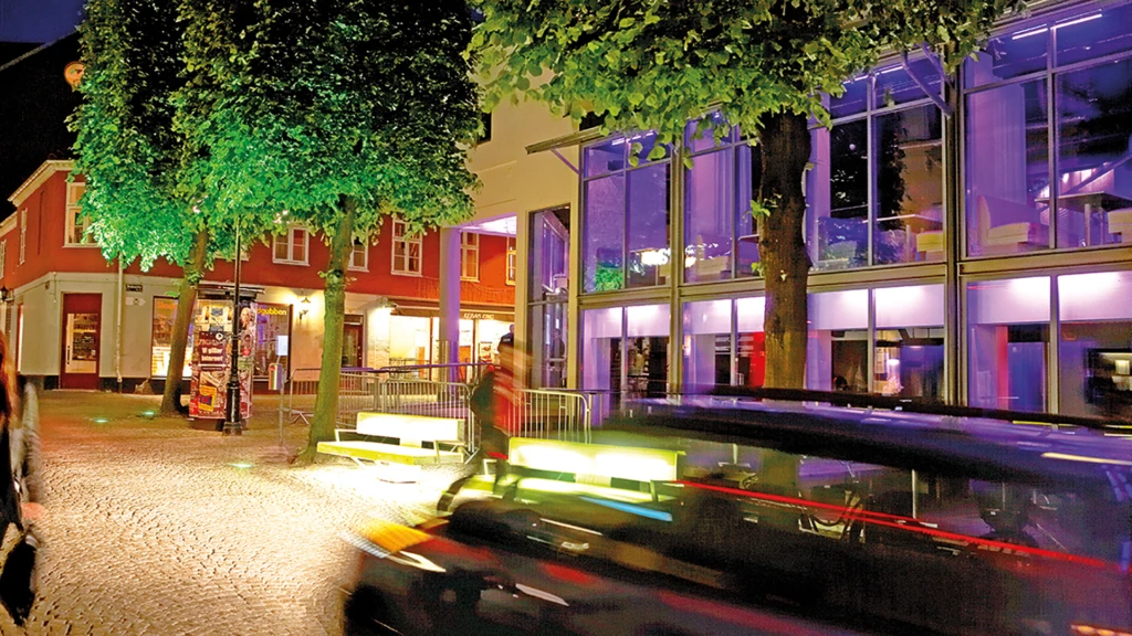 Kvällsbild från centrala Helsingborg.