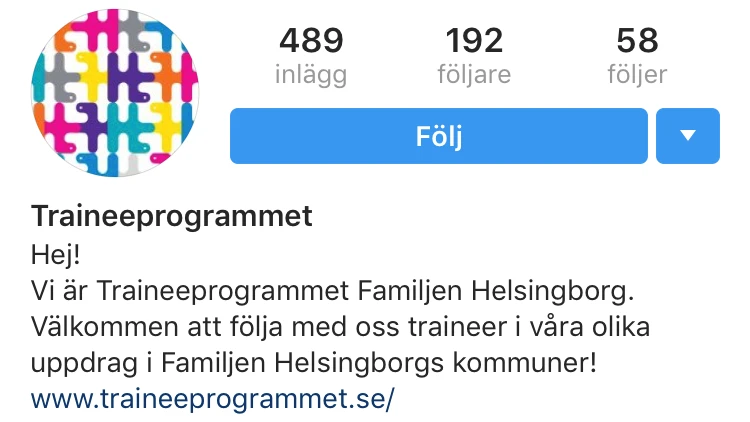 traineeprogrammet på instagram