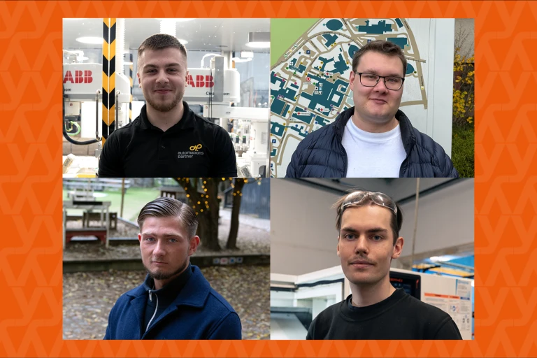 kollage med bilder på personer som intervjuats