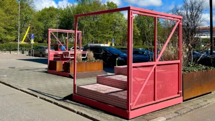 Miniparken på Håkan Lundgrens gata