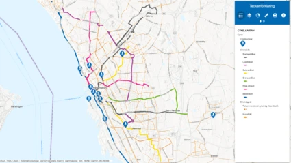 Till Helsingborgs digitala cykelkarta