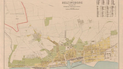 Guldkorn ur stadsarkivet: Karta över Helsingborg år 1903.