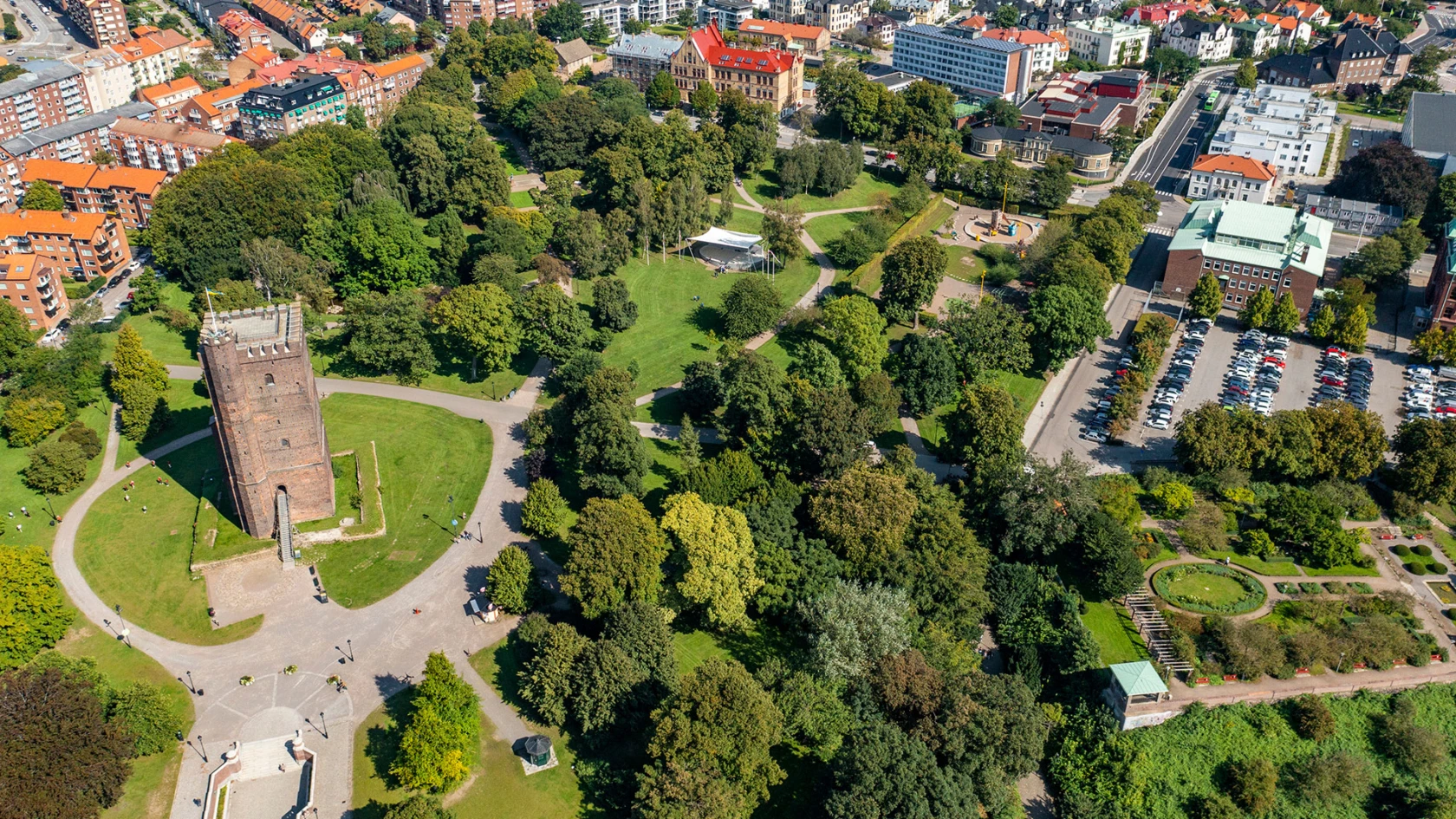 Slottshagen från ovan.