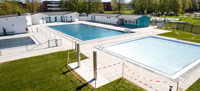 Bassänger på Drottinghögsbadet.