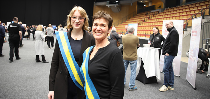 Wilma Johansson, näringslivsutvecklare och Lina Weibull, kommunikatör på Helsingborgs stad var värdar under jobbmässan