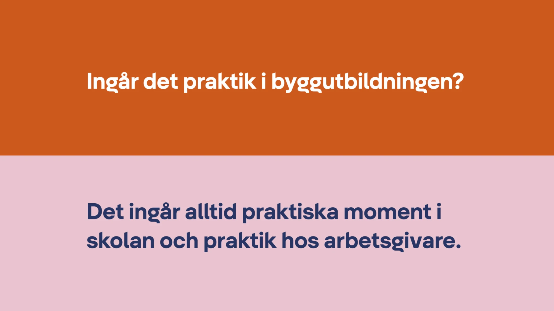 Ingår det praktik i byggutbildningen? Det ingår alltid praktiska moment i skolan och praktik hos arbetsgivare.