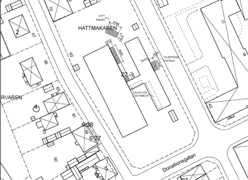 Situationsplan, placering Stattena förskola.