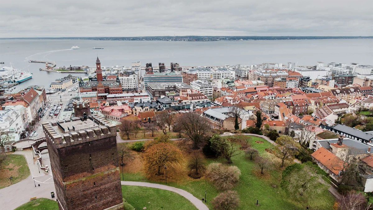 Vy över Helsingborg