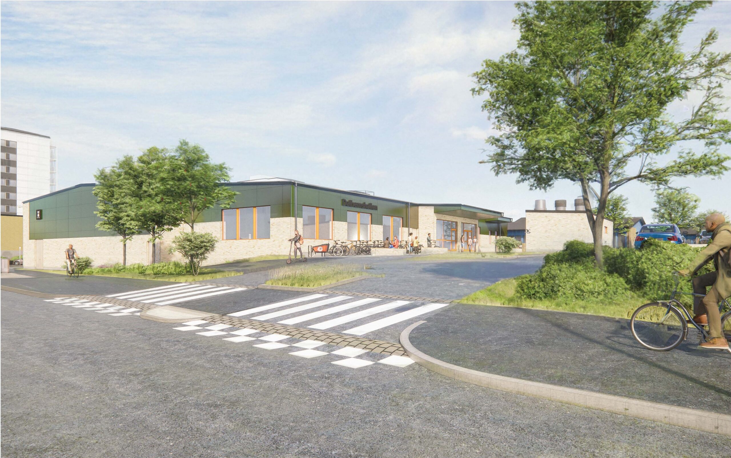 Arkitektbild på Dalhemshallen