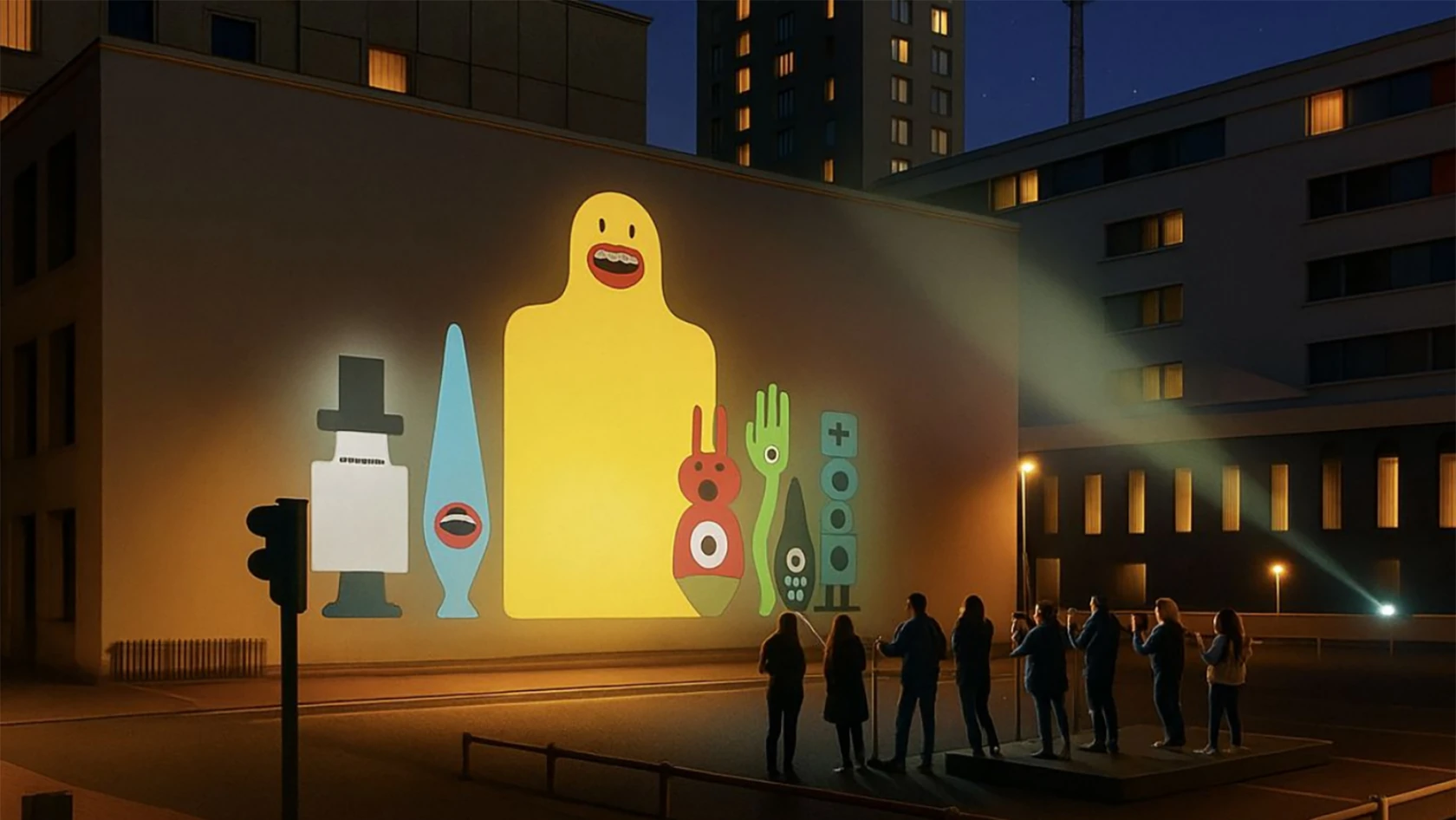 Kören, ett av ljusverken under Drömljus