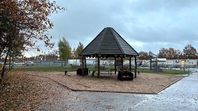 Foto på uteplatsen vid Galaxens förskola