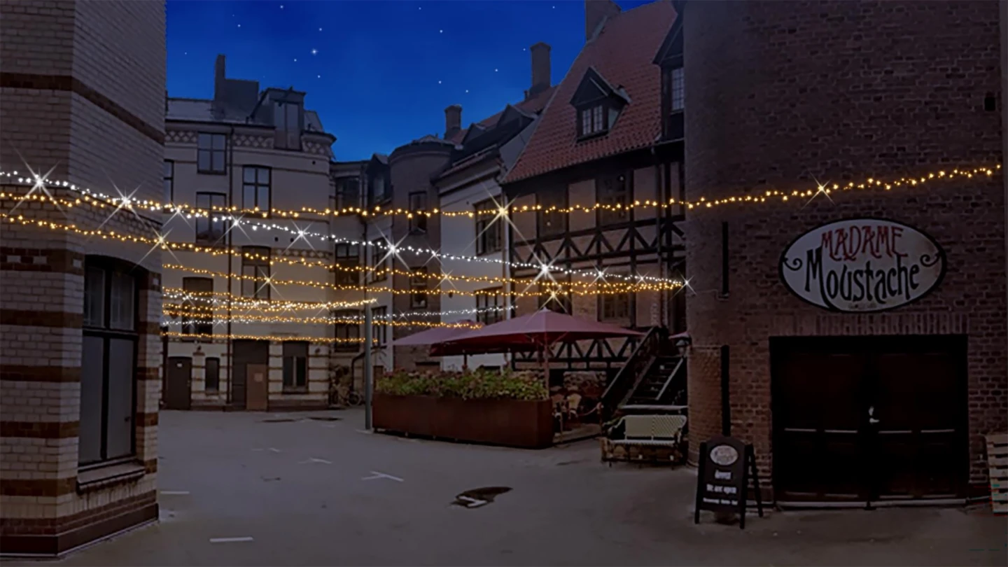 Stjärnhimlen, ett av ljusverken under Drömljus