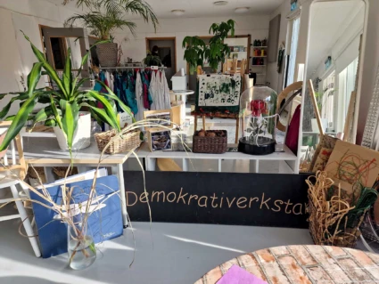 Foto på Demokrativerkstaden på Veingegatans förskola