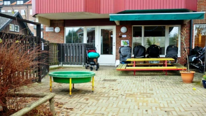 Foto på Nicandersgatans förskola, vy från gården