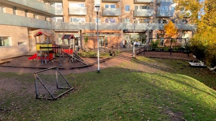 Foto på Diamantens förskola, vy från gården