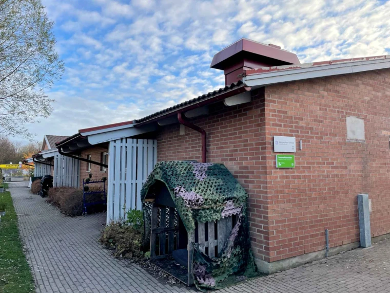 Foto på Veingegatans förskola, vy från gaveln