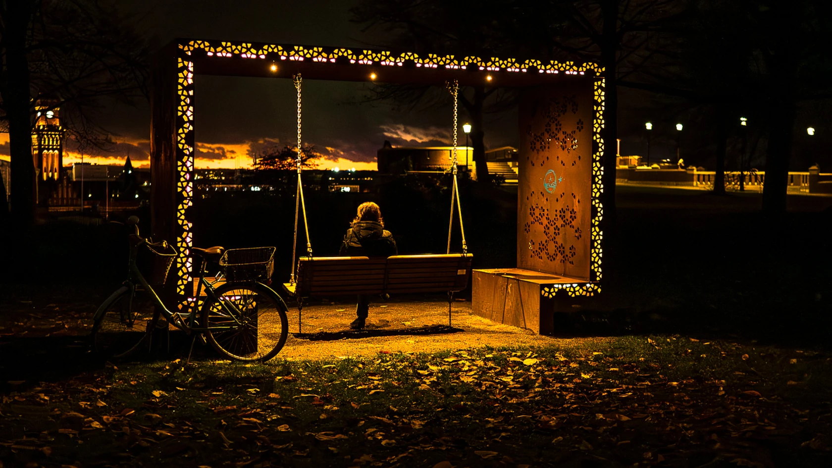 Hammocken, ett av ljusverken under Drömljus