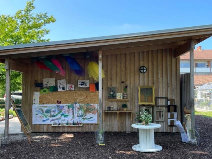 Foto på Ateljén utomhus på Veingegatans förskola