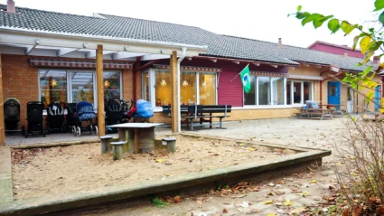 Kaprifolgatans förskola, vy från gården. Foto: Fonander Foto 2012)