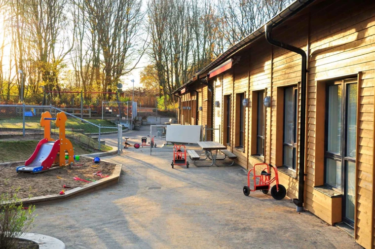 Foto av Ringstorps förskola, vy från gården