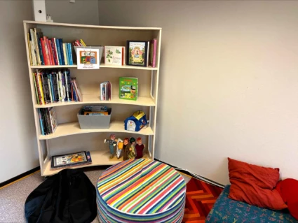 Foto på läshörna på Ättekulla förskola