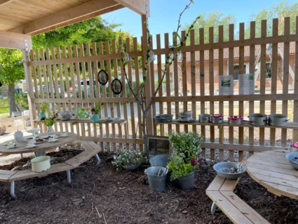 Foto på uteköket på Veingegatans förskola