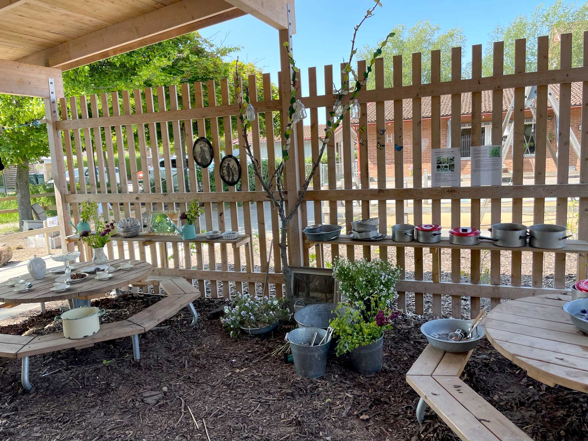 Foto på uteköket på Veingegatans förskola