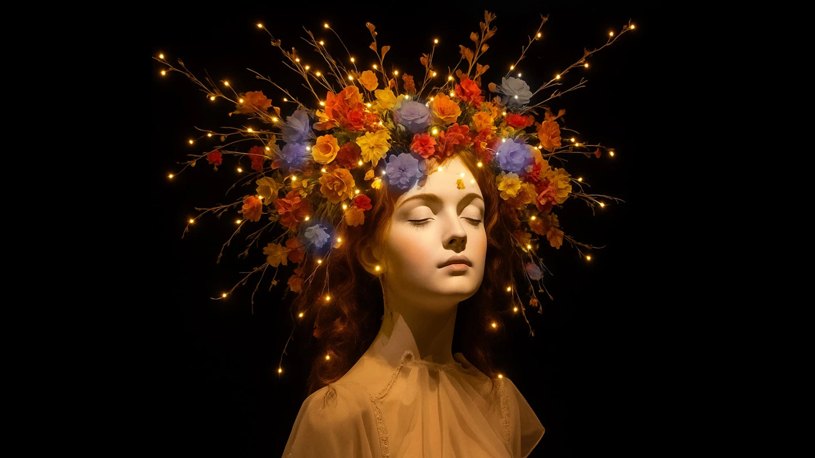 Årstidernas väv, ett av ljusverken under Drömljus