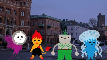 Träffa superhjältarna Vinda, Eldar, Larve och Blubba under Drömljus