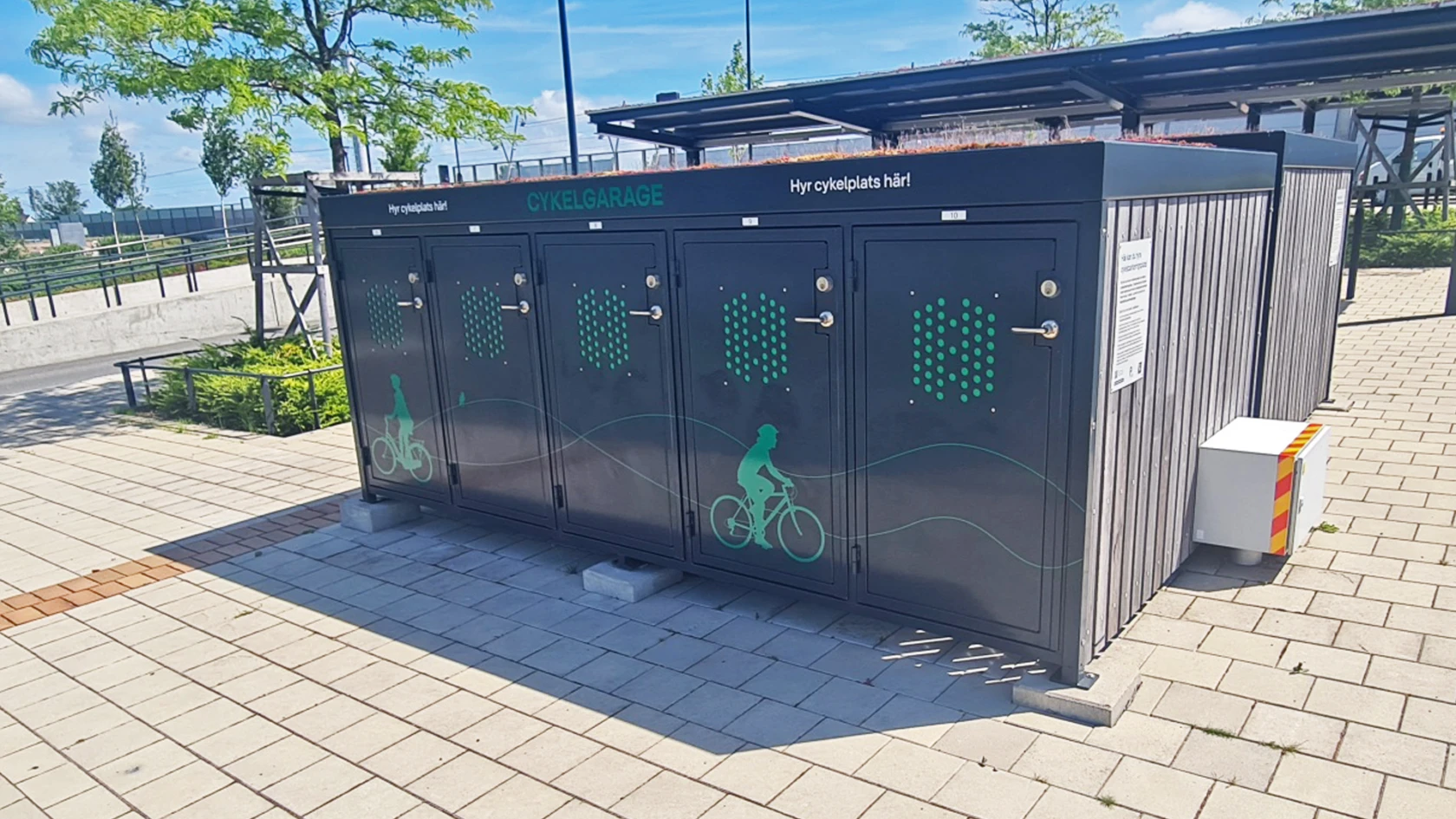 Cykelboxar på Ödåkra station