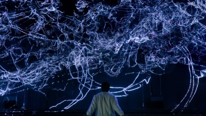 Ett av ljusverken under Drömljus 2026