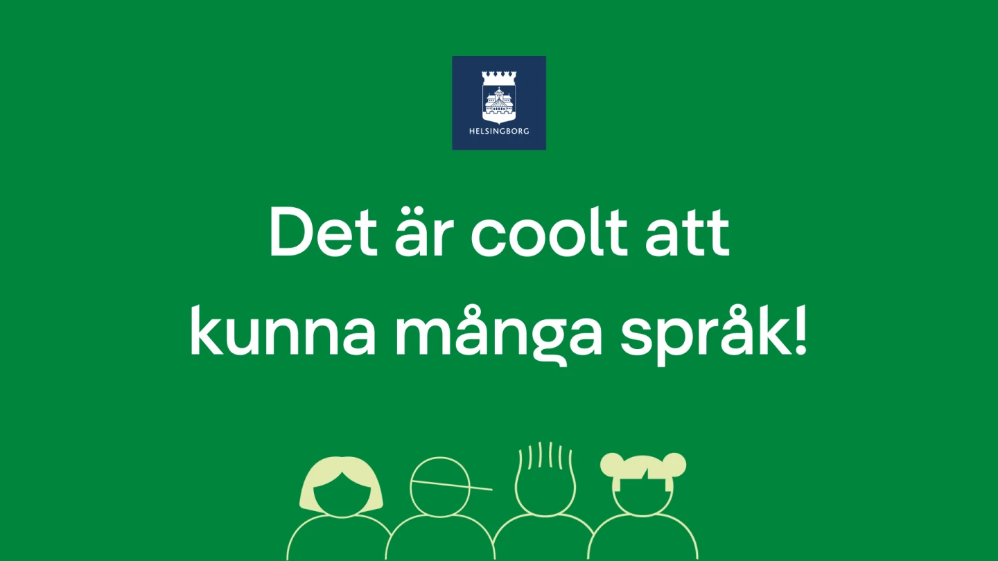Bild där det står "Det är coolt att kunna många språk"