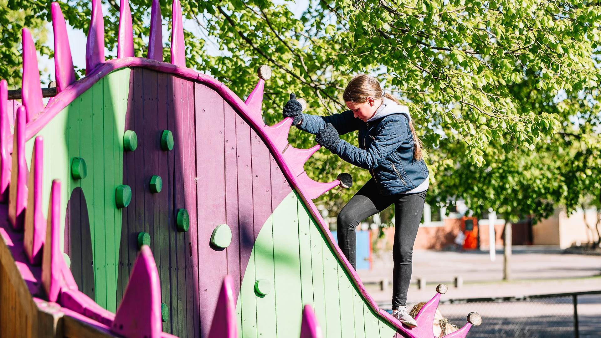 Lekplats prinsessor och drakar