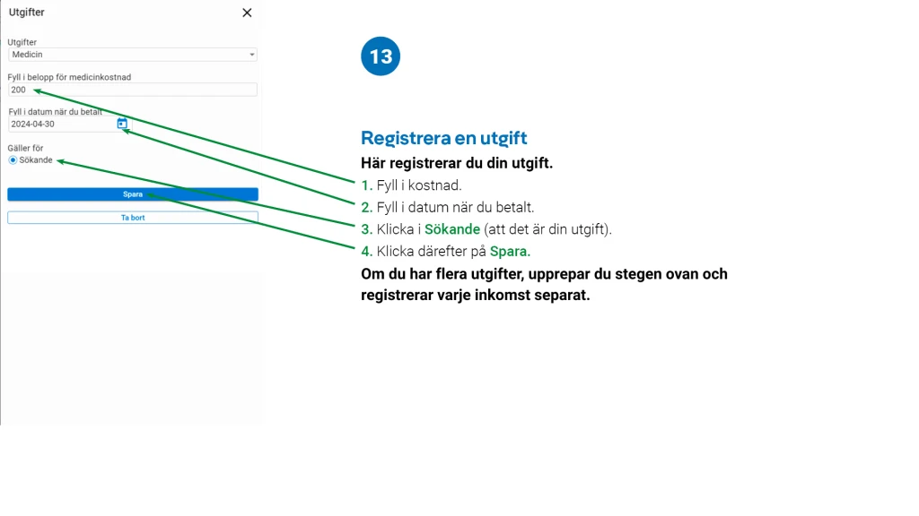 Steg för steg instruktion 13.