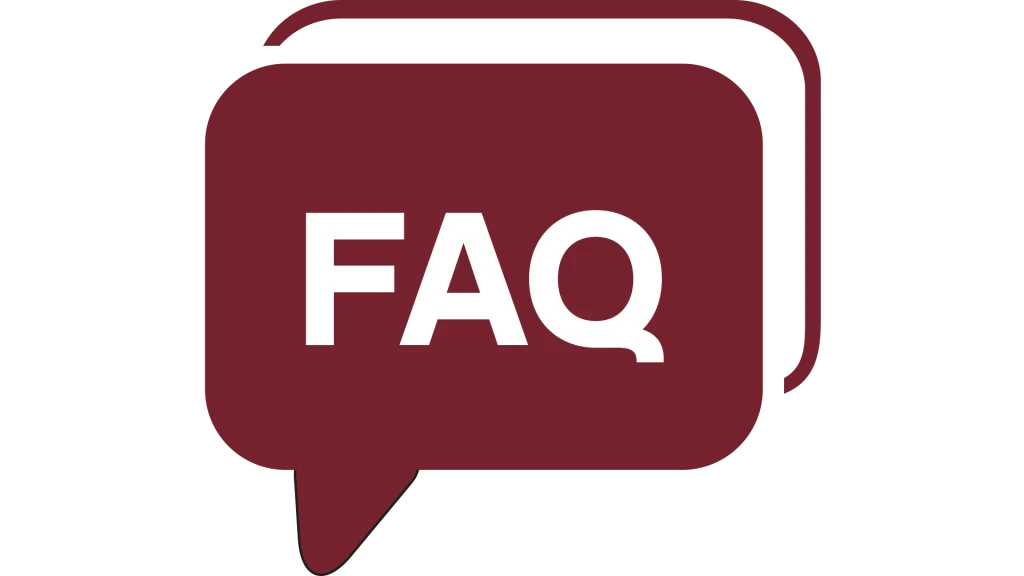 Illustration: pratbubbla med ordet FAQ.