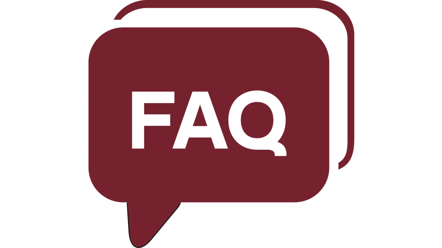 Illustration: pratbubbla med ordet FAQ.