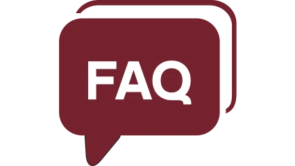 Illustration: pratbubbla med ordet FAQ.