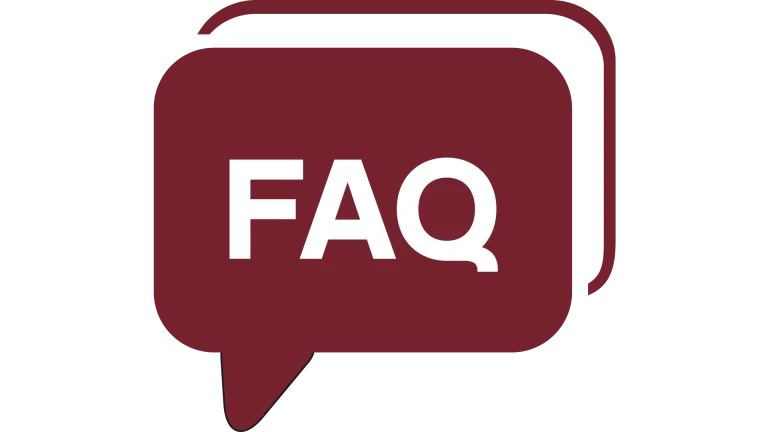 Illustration: pratbubbla med ordet FAQ.