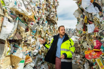 Martin Dyberg på en soptipp.