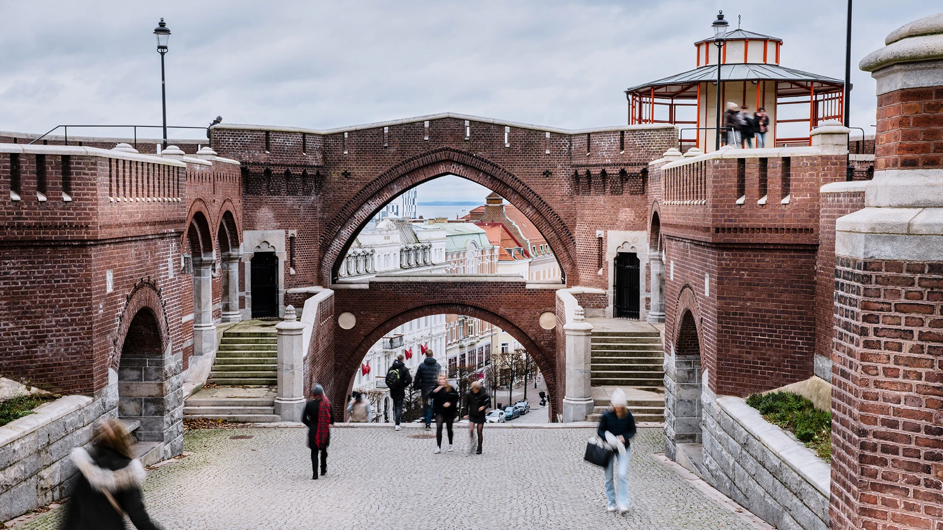 Terrasstrapporna sett från Slottshagen